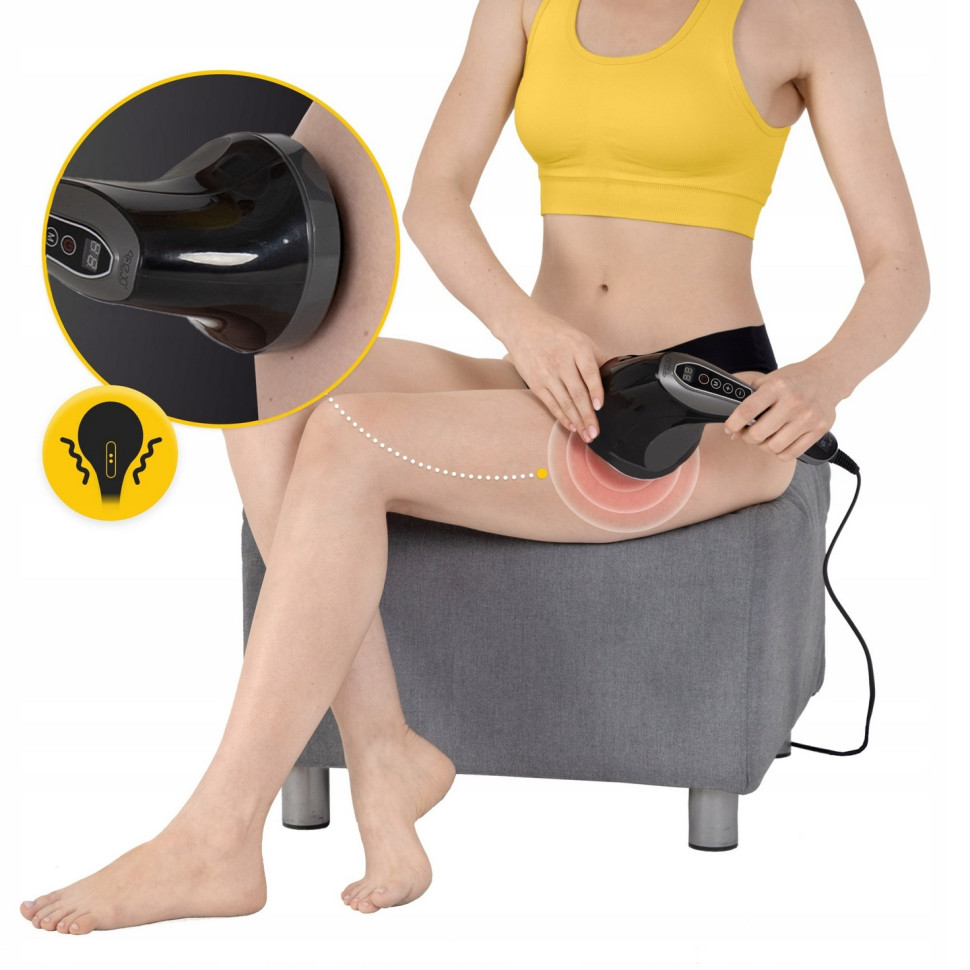 Ручной антицеллюлитный массажер для тела Body Shaping 4 в 1 4FIZJO P-5907739319128 Black