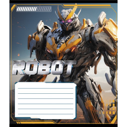 Тетрадь ученическая "Робот" Leader 012-590508K-5 в клетку, 12 листов (959050)