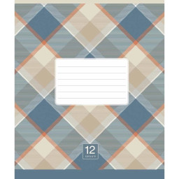 Зошит учнівський "Plaid pattern" Школярик 024-3345K-2 в клітинку, 24 аркуша