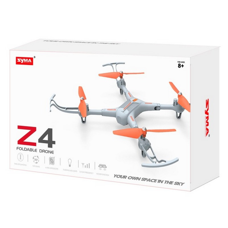 Игрушечный квадрокоптер Syma Z4 оранжевый, без камеры