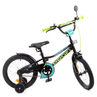 Велосипед дитячий PROF1 Y16224 16 дюймів, чорний