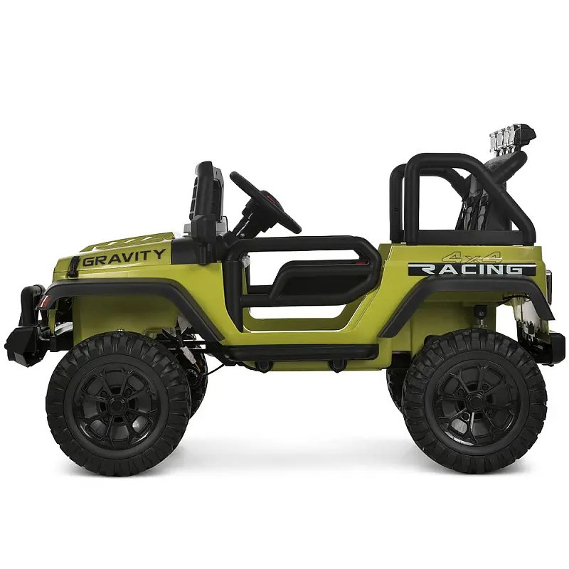 Дитячий електромобіль Джип Bambi Racer M 6376EBLR-10 до 50 кг, зелений