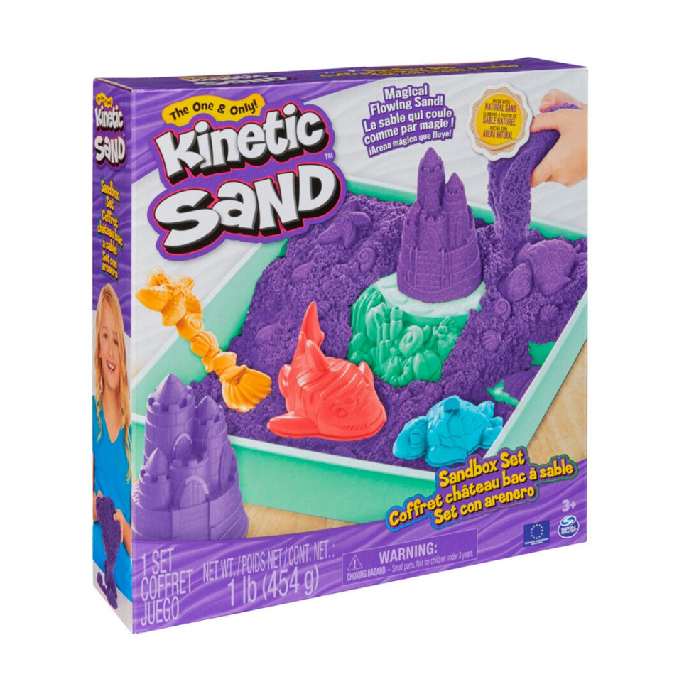 Набор песка для детского творчества «V2 Замок из песка» Kinetic Sand 71402 фиолетовый 454 г 