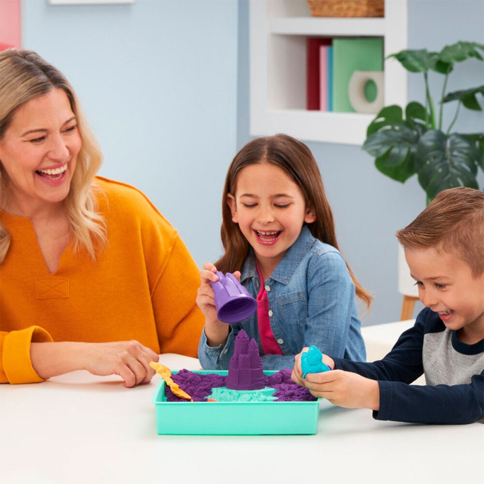 Набор песка для детского творчества «V2 Замок из песка» Kinetic Sand 71402 фиолетовый 454 г 