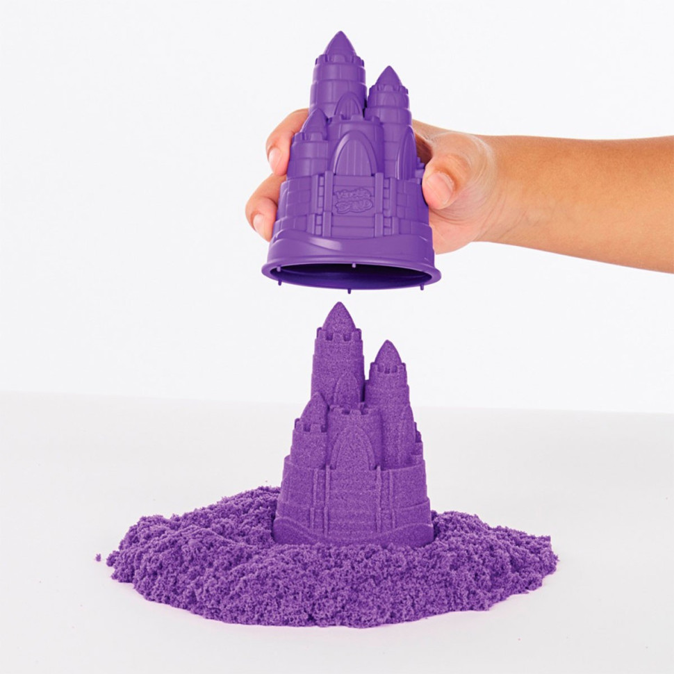 Набор песка для детского творчества «V2 Замок из песка» Kinetic Sand 71402 фиолетовый 454 г 