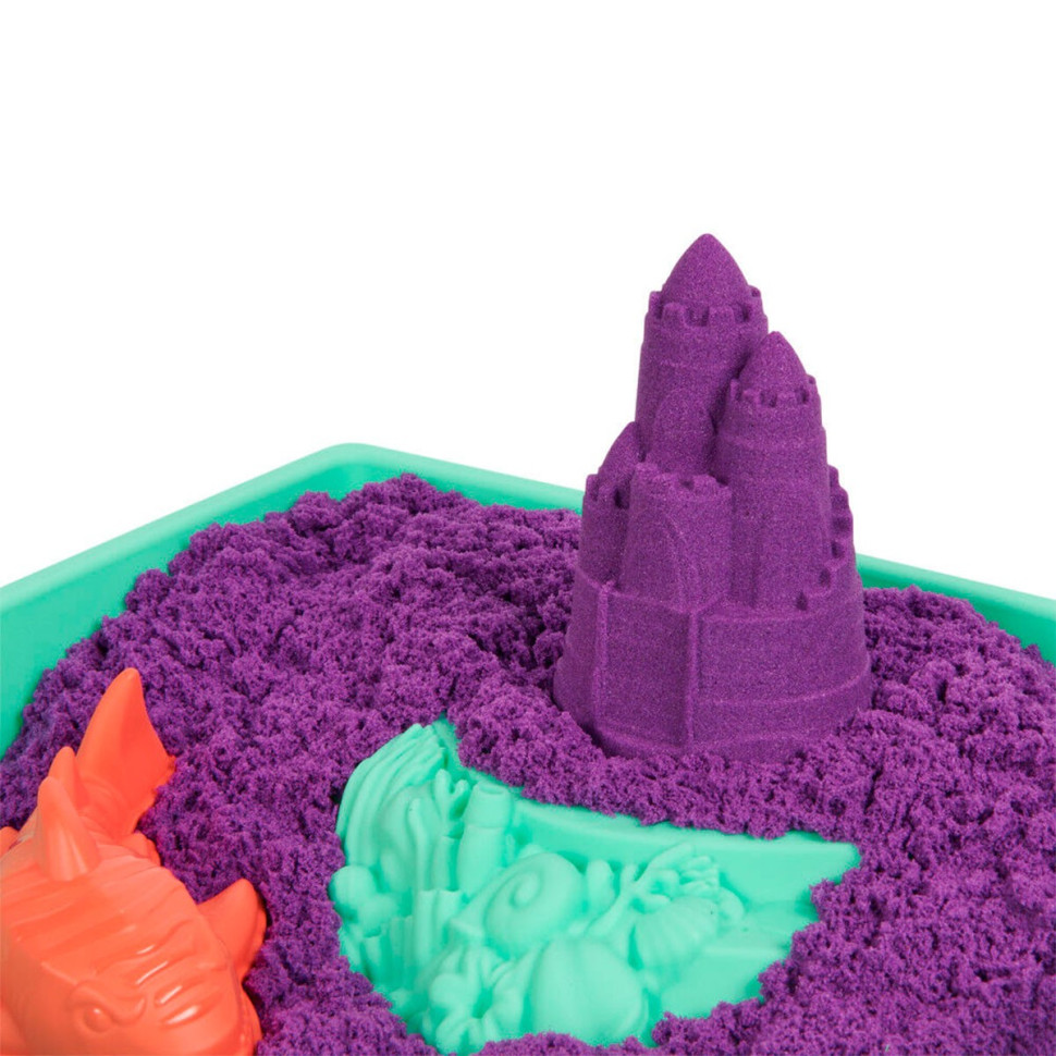 Набор песка для детского творчества «V2 Замок из песка» Kinetic Sand 71402 фиолетовый 454 г 