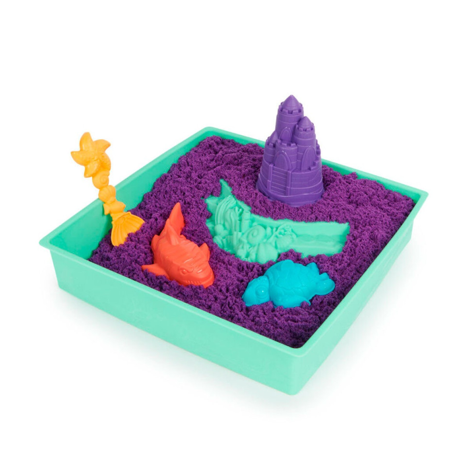 Набор песка для детского творчества «V2 Замок из песка» Kinetic Sand 71402 фиолетовый 454 г 