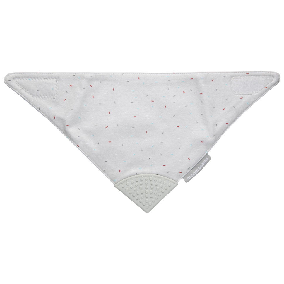 Дитячий слинявчик з прорізувачем Canpol babies 26/902_grey сірий