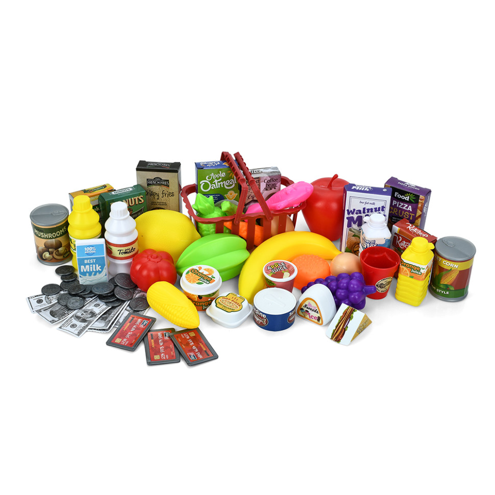 Ігровий набір Магазин Bambi 922-204 каса, сканер, звук, світло, продукти, 61 предмет