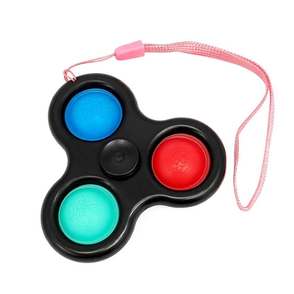 Детский антистресс-брелок Симпл-Димпл Спинер Bambi AA3650(Black) 8 см