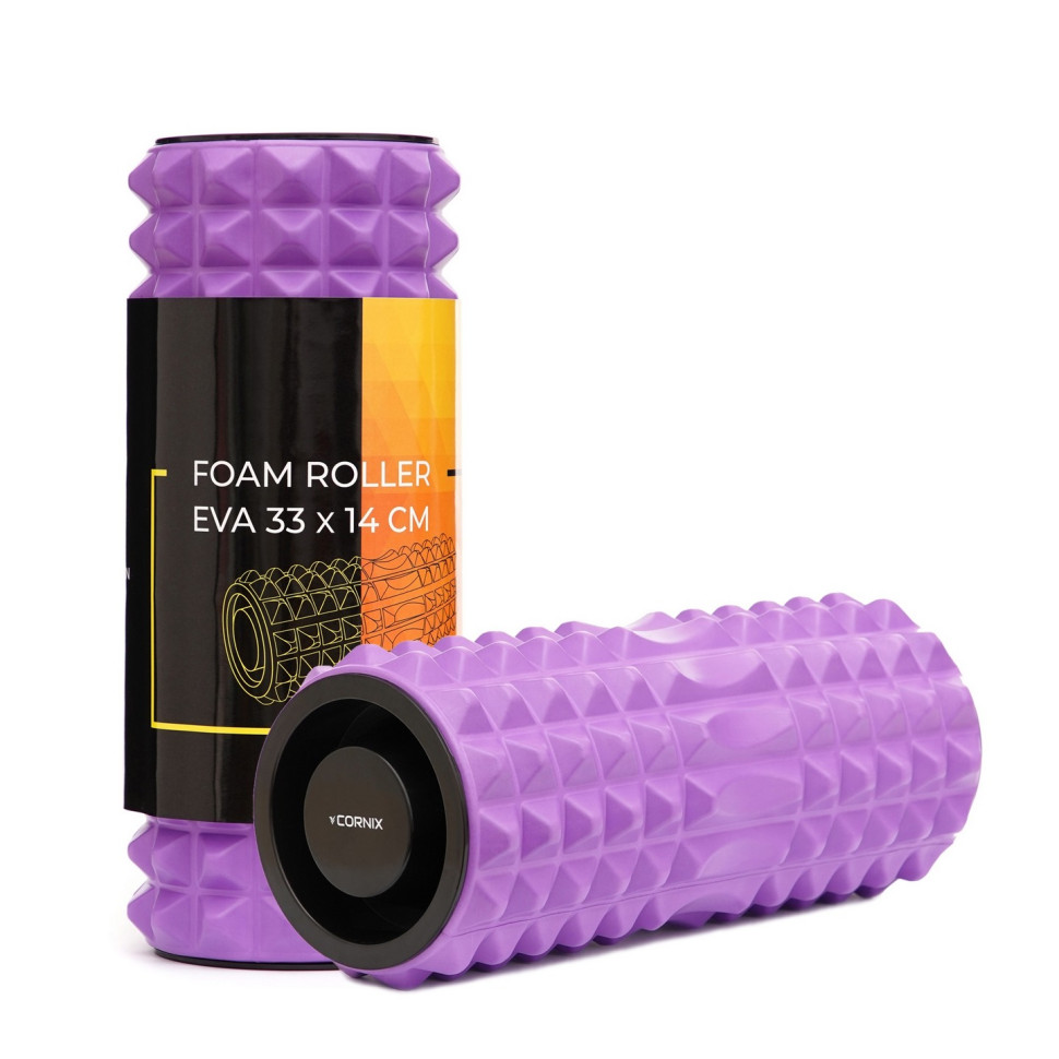 Масажний ролик (валик, ролер) Cornix XR-0338 Violet 33 x 14 см
