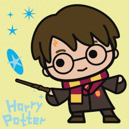Картина по номерам "Harry Potter: Волшебство под звездами" Идейка KHO1365, 25x25 см