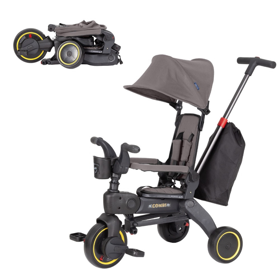 Дитячий триколісний велосипед COMBI Tilly T-392 GREY, сірий