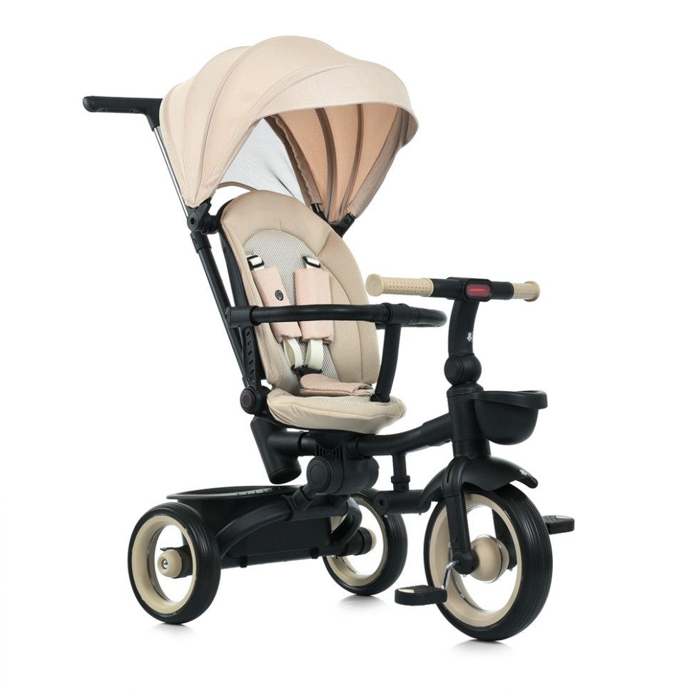 Дитячий триколісний велосипед Turbotrike MT 1038 Beige, з батьківською ручкою