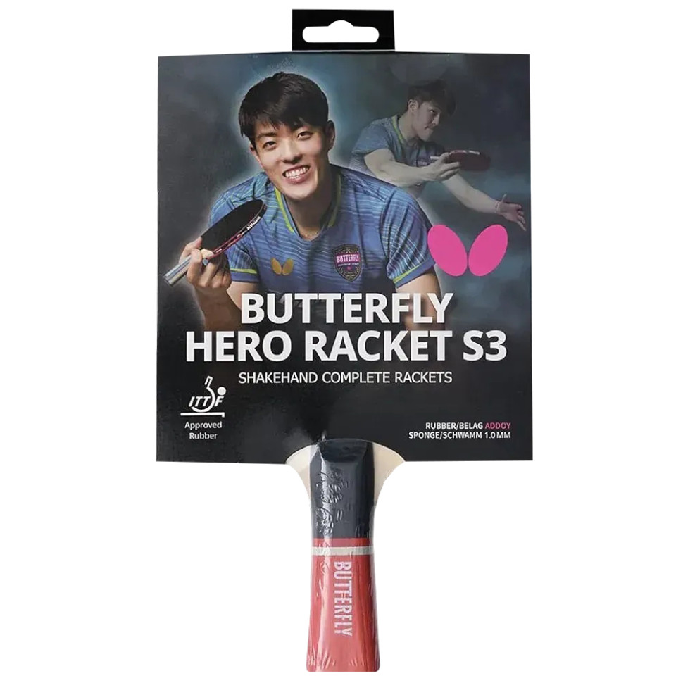 Ракетка для настільного тенісу HERO Racket S3 Dang Qiu 6251730002 Butterfly 932286