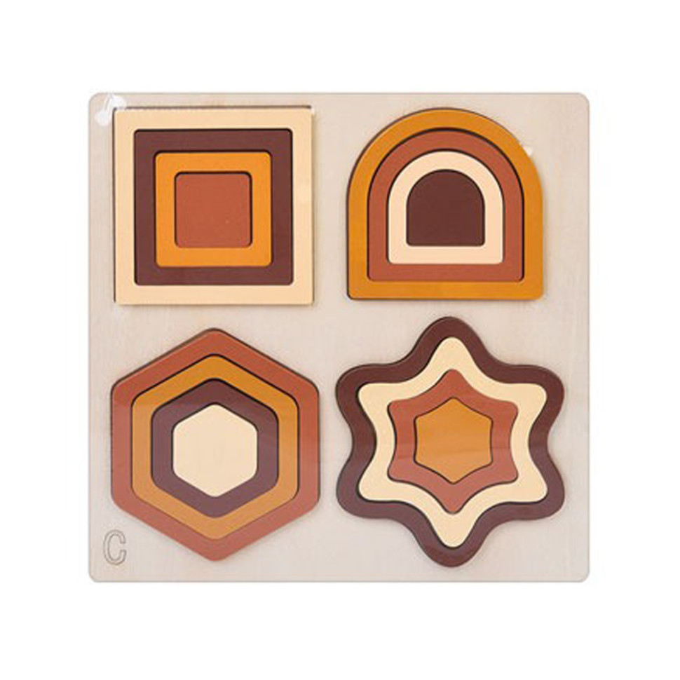 Деревянная игрушка Геометрика Bambi MD 0743C, размер 22,5х22,5 см