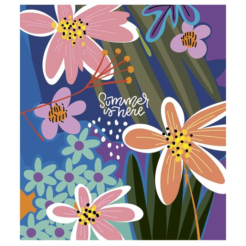 Тетрадь общая «Summer is Here» Школярик 080-3225K-5 в клеточку, 80 листов