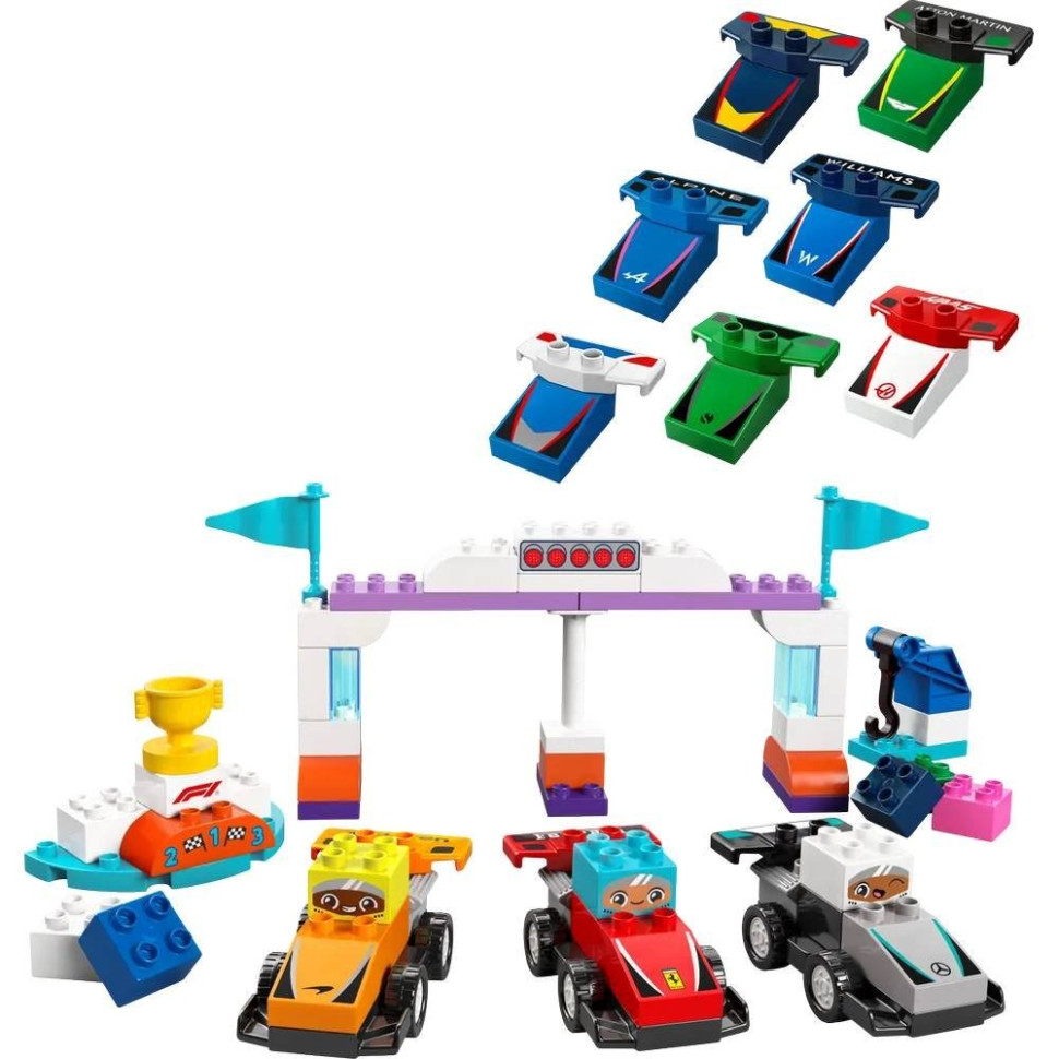 Конструктор Автомобили для гонок и пилоты LEGO 10445, 70 деталей