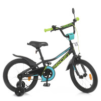 Велосипед дитячий PROF1 Y16224-1 16 дюймів, чорний
