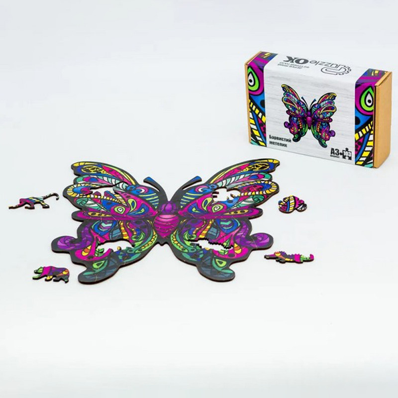 Фигурный деревянный пазл 