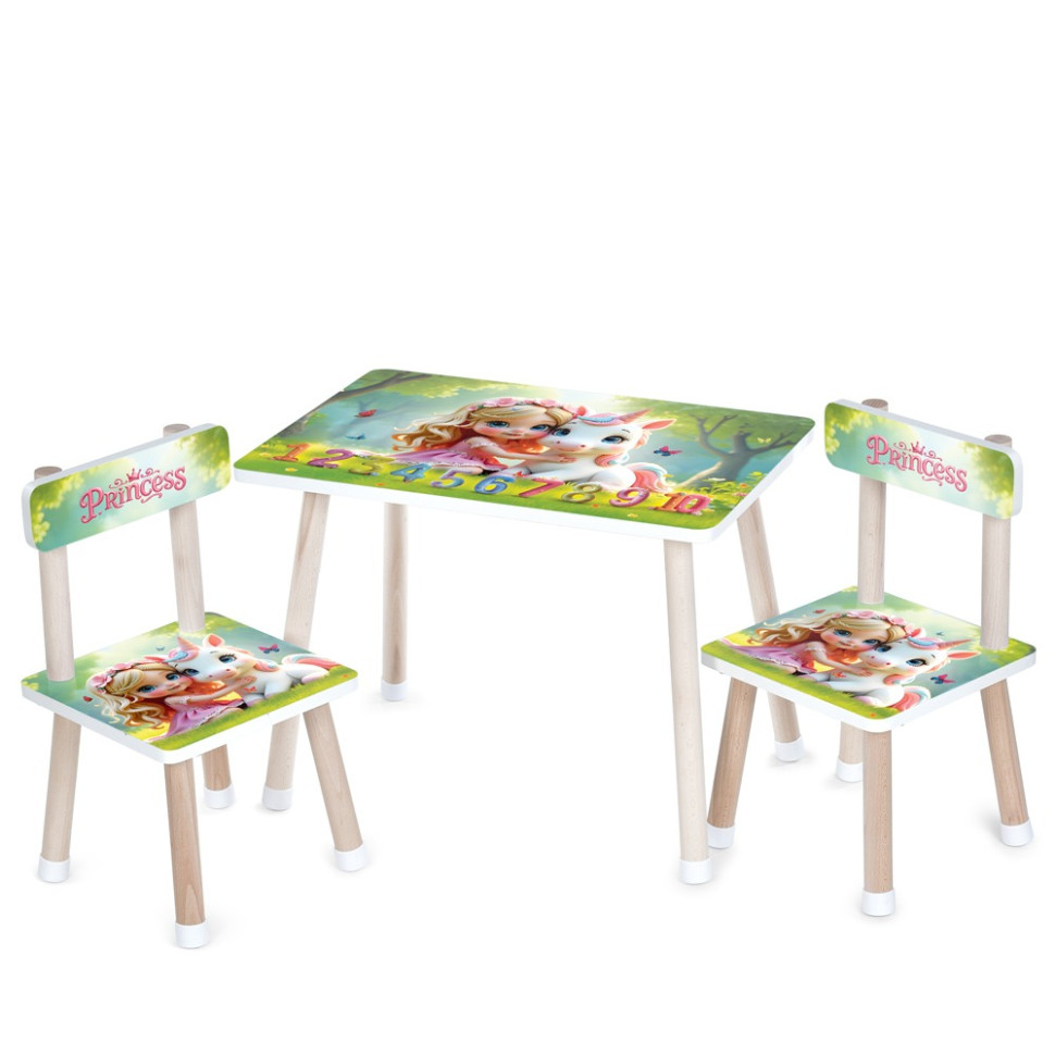 Дитячий столик Bambi M 501-35 стільниця 60 х 40 см, 2 стільчики