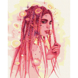 Картина по номерам "Удивительная незнакомка" ©lesya_nedzelska_art Идейка KHO2578, 40х50 см