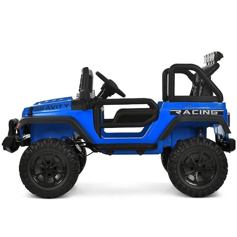 Дитячий електромобіль Джип Bambi Racer M 6376EBLR-4 до 50 кг, синій
