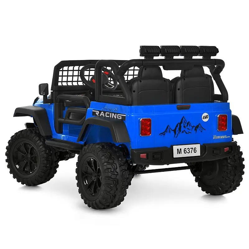 Дитячий електромобіль Джип Bambi Racer M 6376EBLR-4 до 50 кг, синій