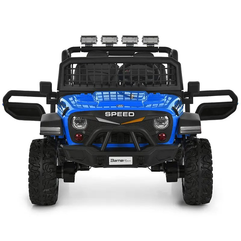 Дитячий електромобіль Джип Bambi Racer M 6376EBLR-4 до 50 кг, синій