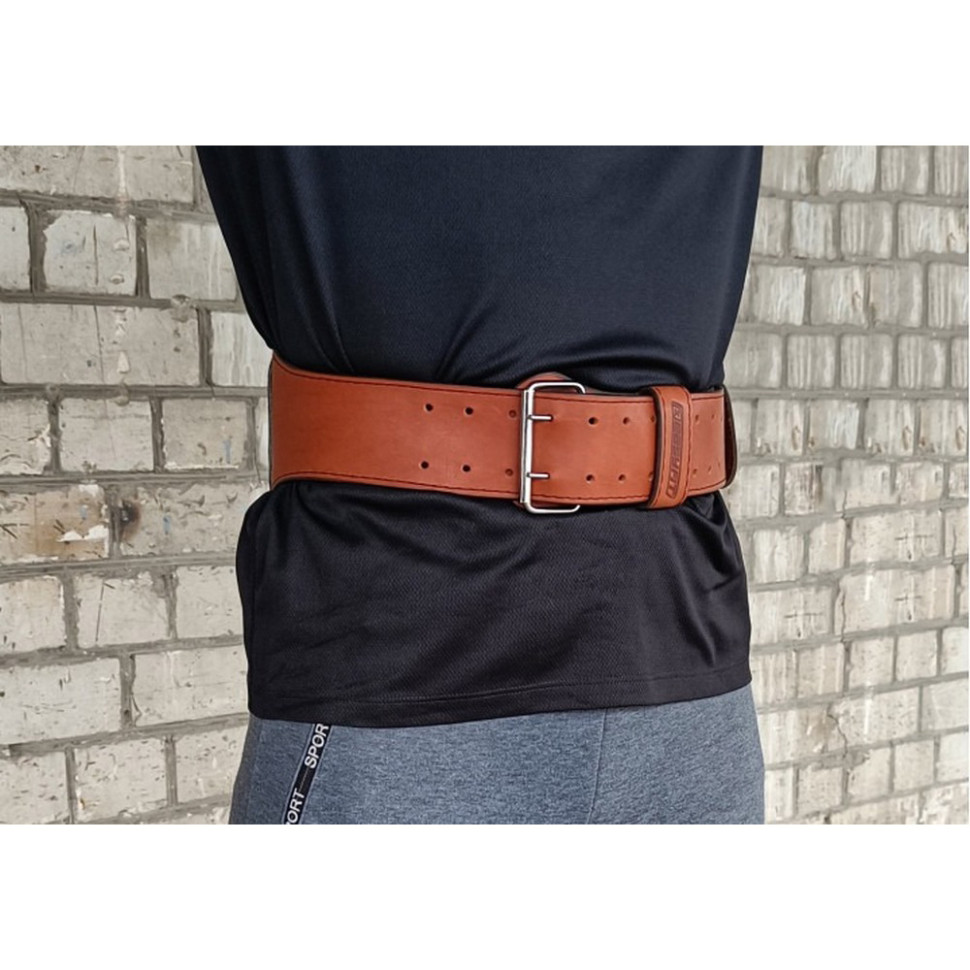 Пояс атлетический DeciBelt EasyFit EFTB-BRXS (кожа) коричневый, XS
