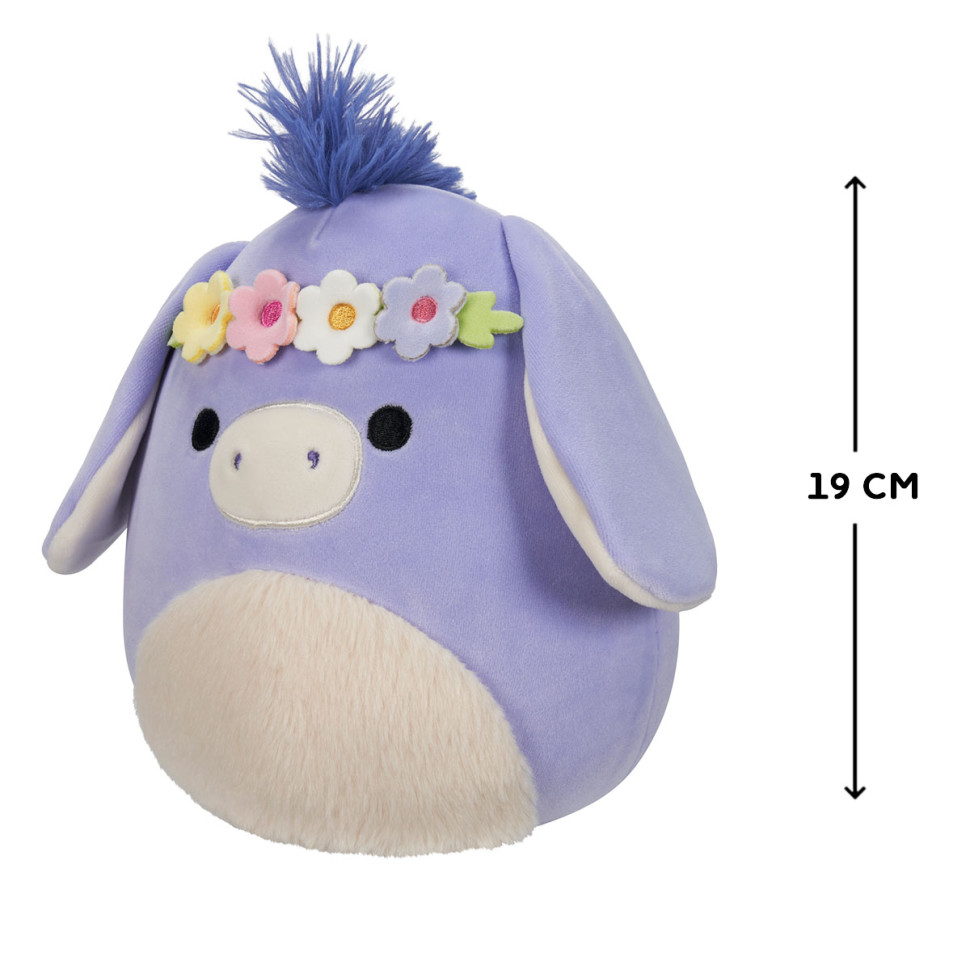 Мягкая игрушка Ослик Миланда в веночке Squishmallows SQER00833, 19 см