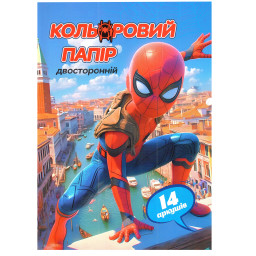 Цветная бумага двусторонняя "Человек-Паук" Leader 854045-3, 14 страниц 7 цветов Цветная бумага двусторонняя "Человек-Паук" Leader 854045-3, 14 страниц 7 цветов