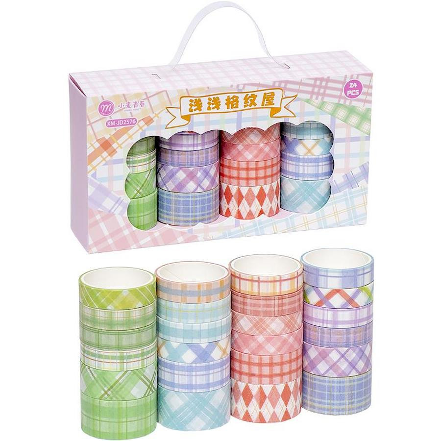 Набір декоративного паперового скотчу Bambi XM-JD2576, 24 шт