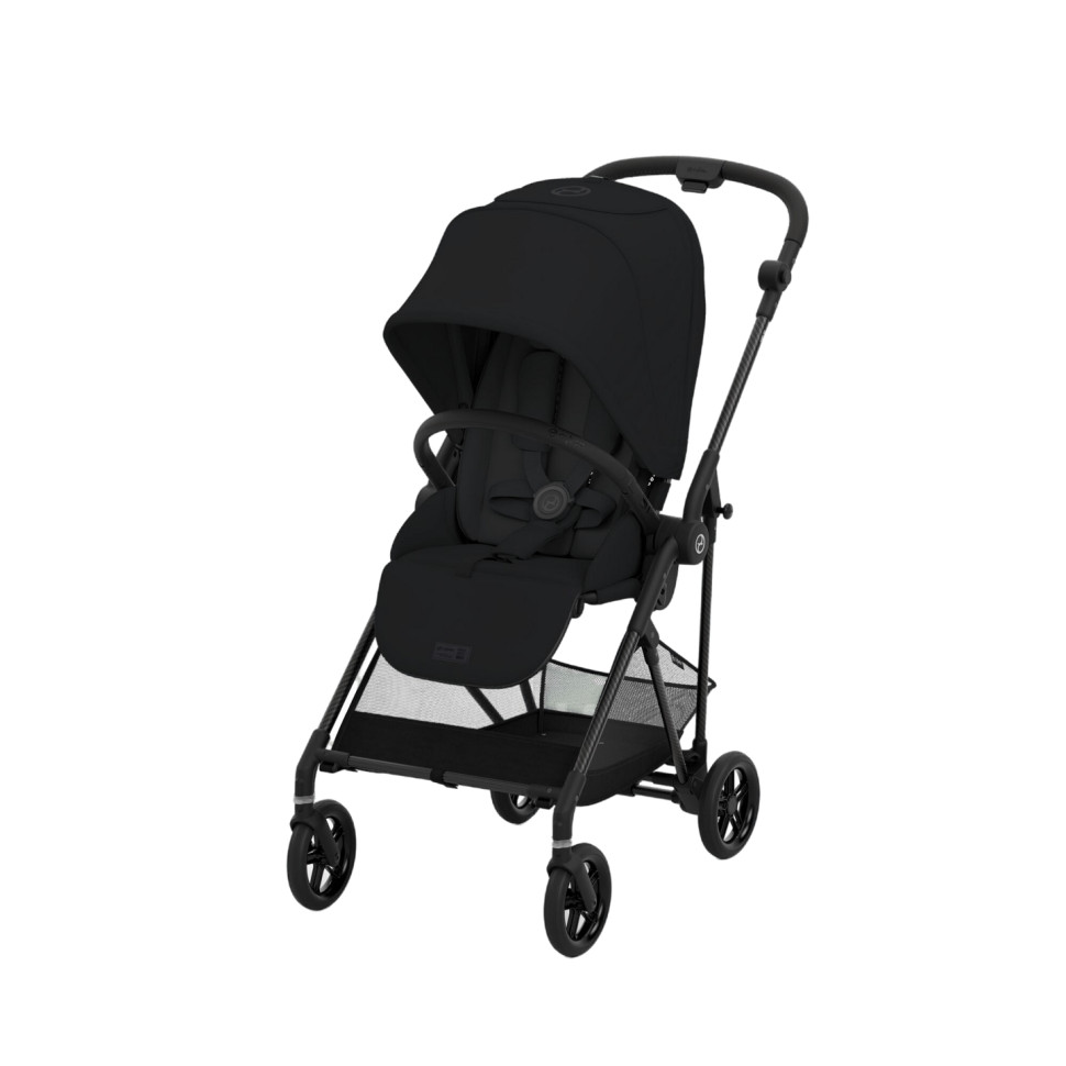 Прогулочная коляска Melio Carbon Cybex 522002639 Moon Black с бампером