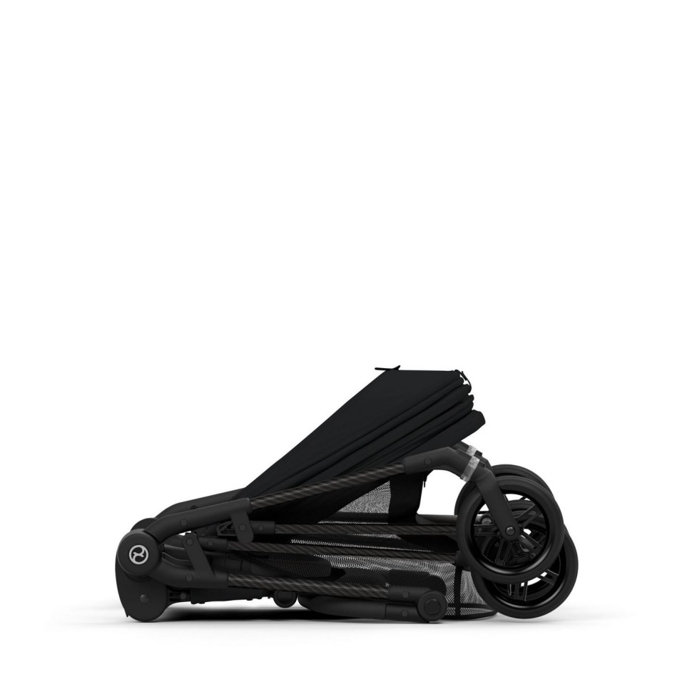 Прогулочная коляска Melio Carbon Cybex 522002639 Moon Black с бампером