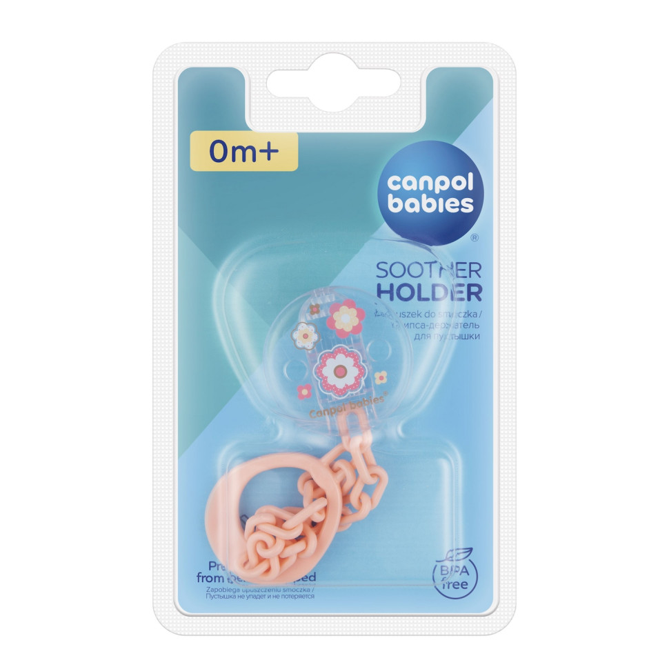 Цепочка к пустышке Newborn Baby Canpol babies 10/877_pin розовый