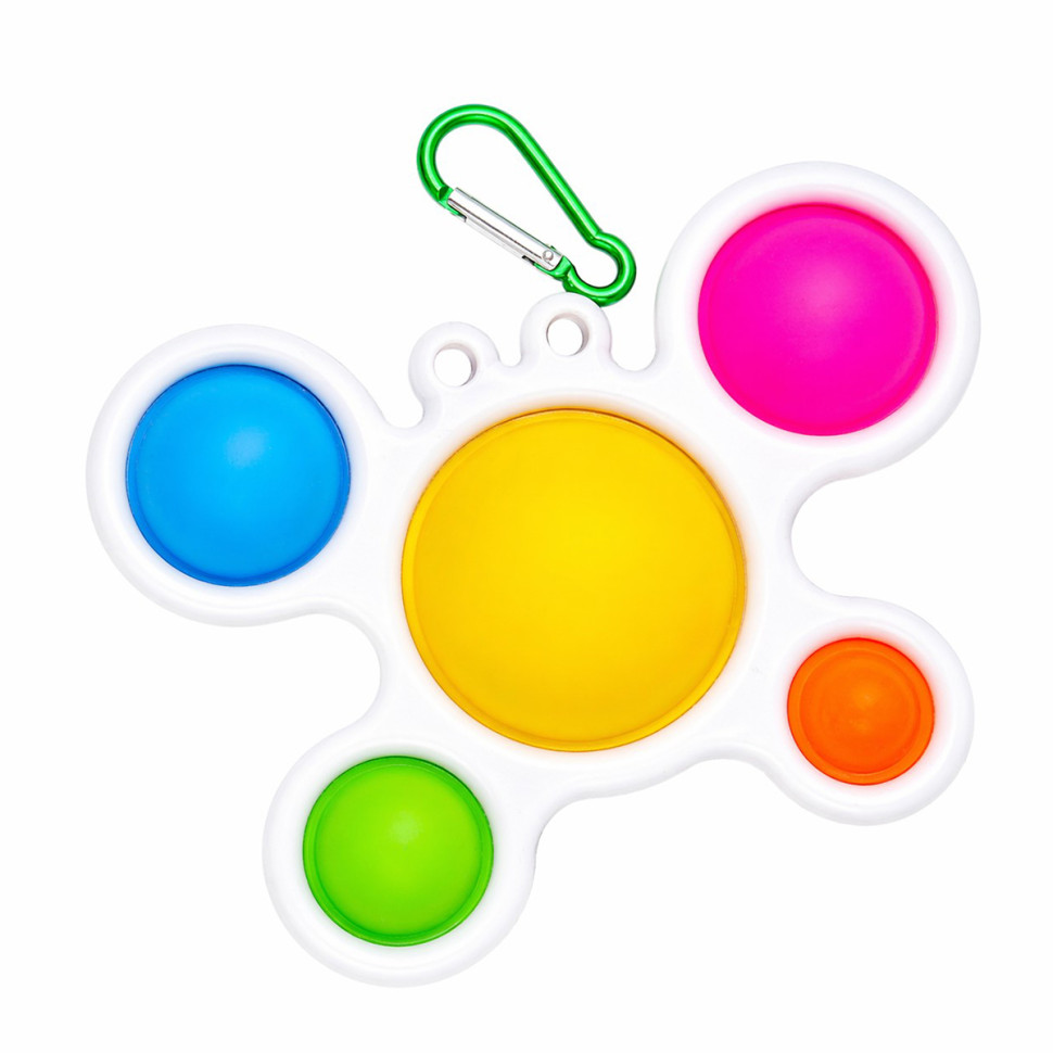 Детский антистресс Симпл-Димпл Бабочка большая Bambi AA3644, 17х12 см, с карабином