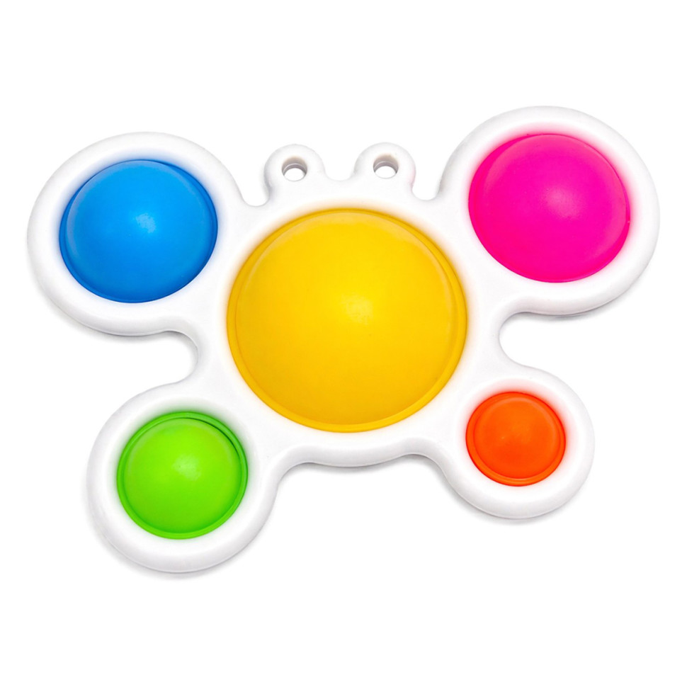 Детский антистресс Симпл-Димпл Бабочка большая Bambi AA3644, 17х12 см, с карабином