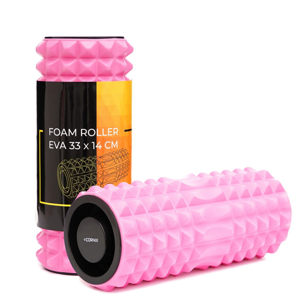 Массажный ролик (валик, роллер) Cornix XR-0339 Pink 33 x 14 см