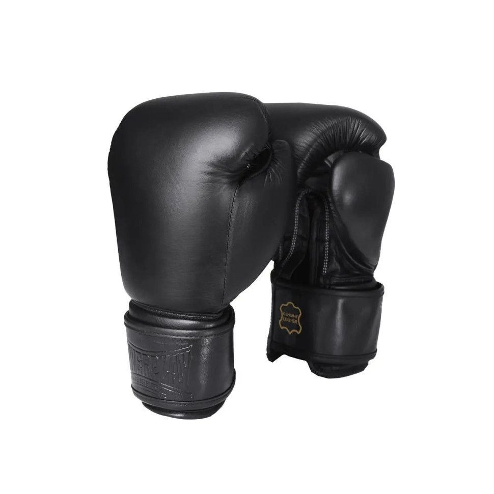 Боксерские перчатки Indiana PowerPlay PP_3014_12oz_Black, Черные (натуральная кожа) 12 унций