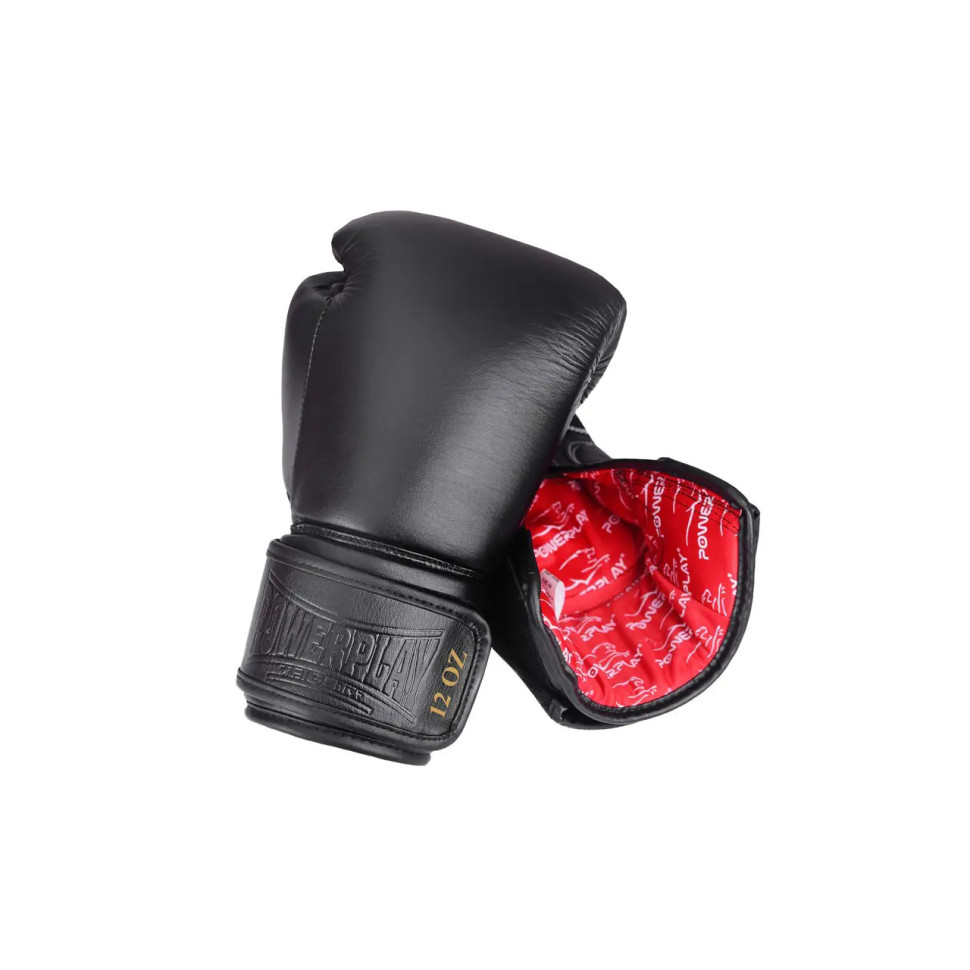 Боксерские перчатки Indiana PowerPlay PP_3014_12oz_Black, Черные (натуральная кожа) 12 унций