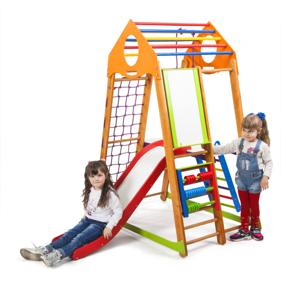 Дитячий спортивний комплекс SportBaby BambinoWood Plus 3 з кольоровими рахунками