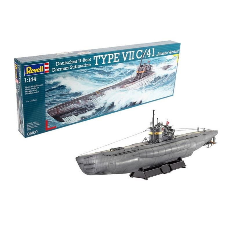 Сборная модель-копия Подводная лодка Type VII C/41 Revell RVL-05100 уровень 4 масштаб 1:144