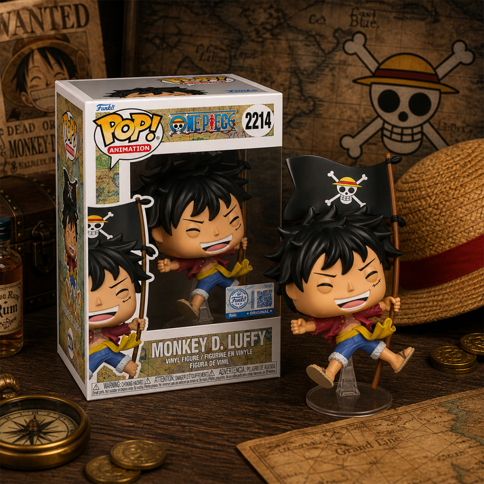 Игровая фигурка Луффи с флагом Funko POP! 91970 серии