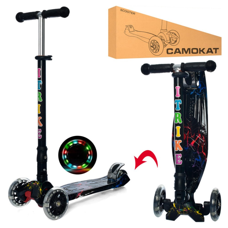 Дитячий самокат iTrike JR 3-003-1-WP11 MAXI складний
