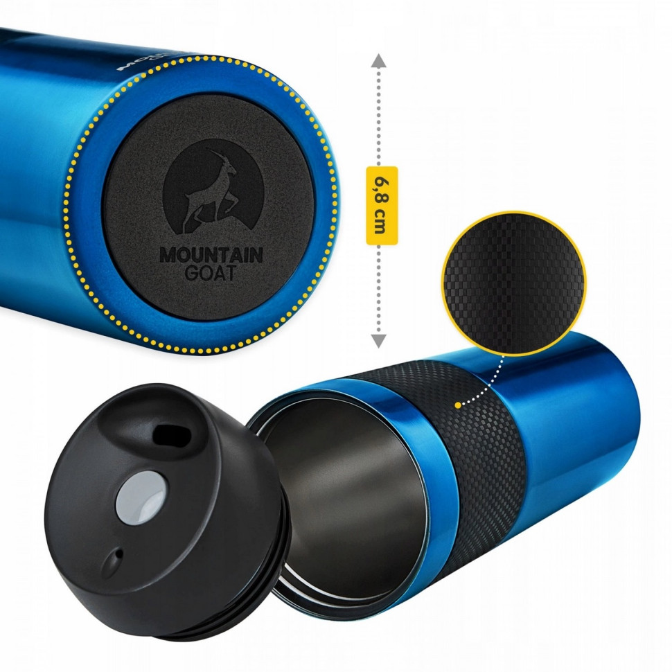 Термокружка Travel Mountain Goat P-5907739315700, 0.4 л, Blue 