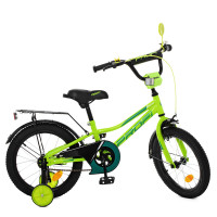 Велосипед дитячий PROF1 Y16225 16 дюймів, салатовий