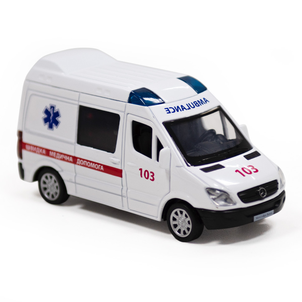 Автомодель детская Скорая помощь MERCEDES-BENZ SPRINTER TechnoDrive 250295 инерционная