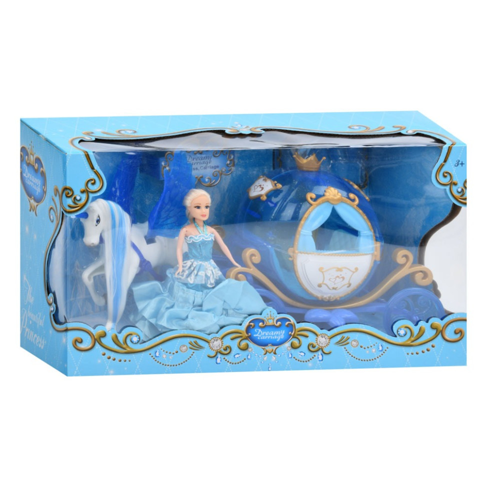 Детская игрушка «Карета» Bambi 2202B, звук, свет, кукла, аксессуары