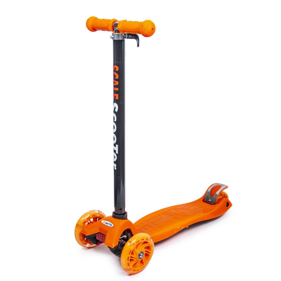 Дитячий чотириколісний самокат MAXI Bambi 1453732955 Orange з підсвічуванням